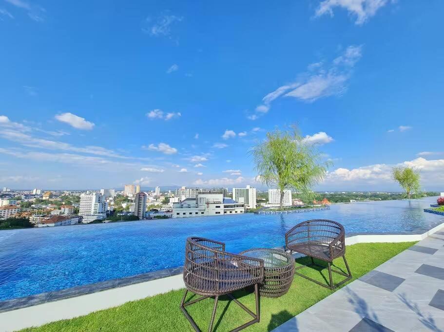 Astra Sky River High Floor,3 Bedrooms 97㎡ 山景房带浴缸 Чиангмай Екстериор снимка